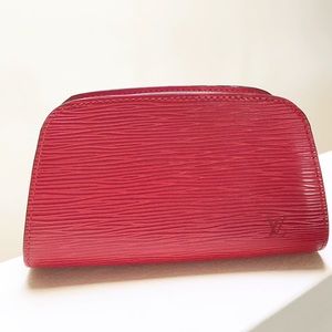 Louis Vuitton Epi Dauphine Cosmetic Bag in Red